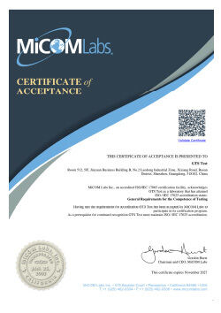 КИТАЙ Global United Technology Services Co.,Ltd. Сертификаты